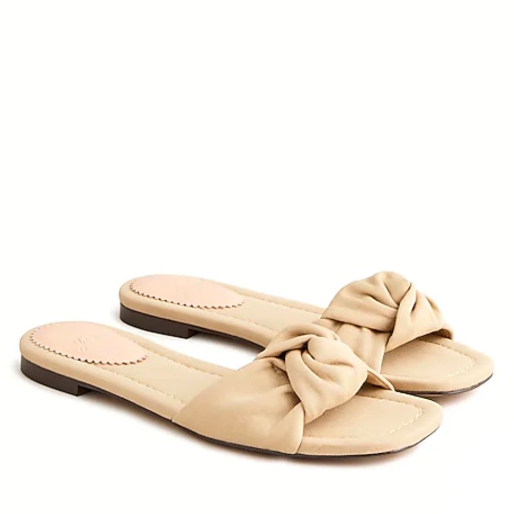 NWOT J.Crew knotted sandals in chino cotton
